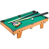 HOMCOM Mesa de Billar con Accesorios Juego de Billar de Madera para Niños +3 Años y Adultos 75x41.5x16.5cm